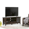 WYNDENHALL Normandy SOLID WOOD 60 inch Wide Transitional TV Media Stand For TVs up to 65 inches - 60 x 16.5 x 24