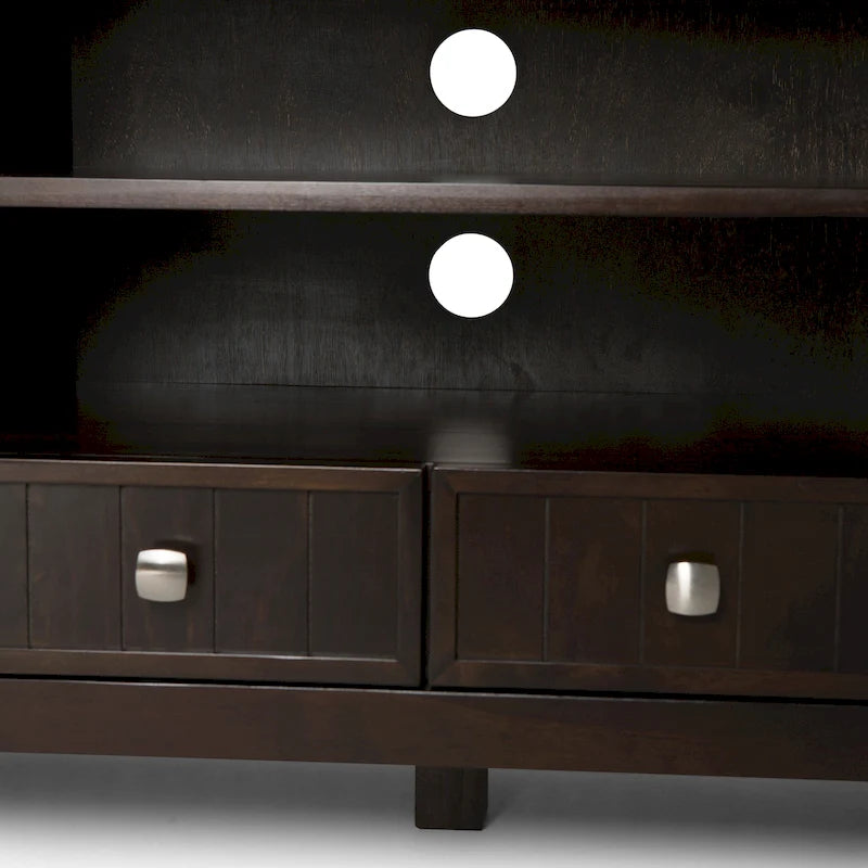 WYNDENHALL Normandy SOLID WOOD 60 inch Wide Transitional TV Media Stand For TVs up to 65 inches - 60 x 16.5 x 24