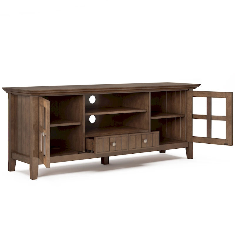 WYNDENHALL Normandy SOLID WOOD 60 inch Wide Transitional TV Media Stand For TVs up to 65 inches - 60 x 16.5 x 24