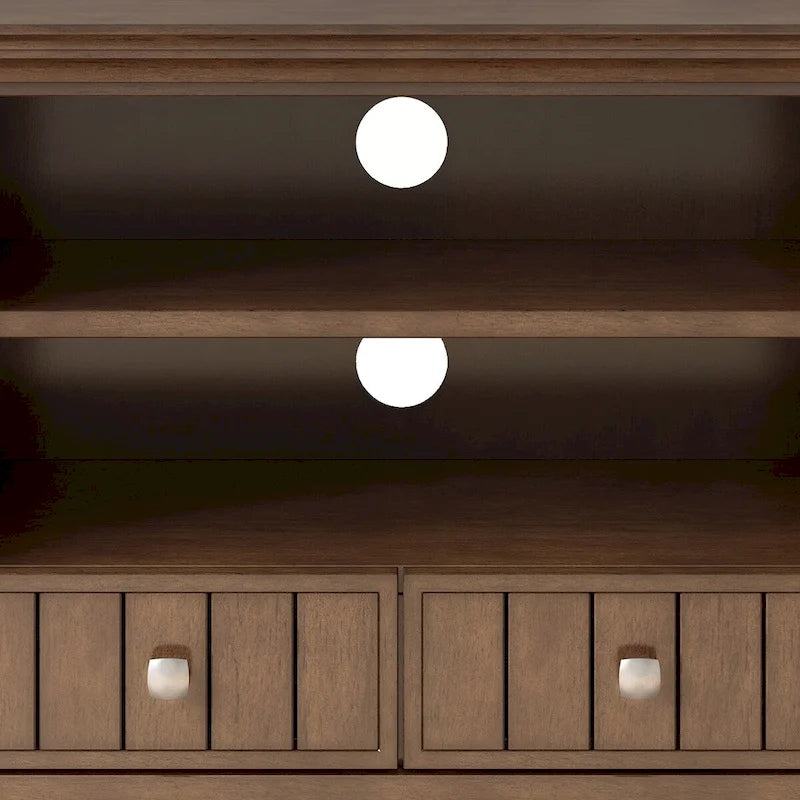 WYNDENHALL Normandy SOLID WOOD 60 inch Wide Transitional TV Media Stand For TVs up to 65 inches - 60 x 16.5 x 24