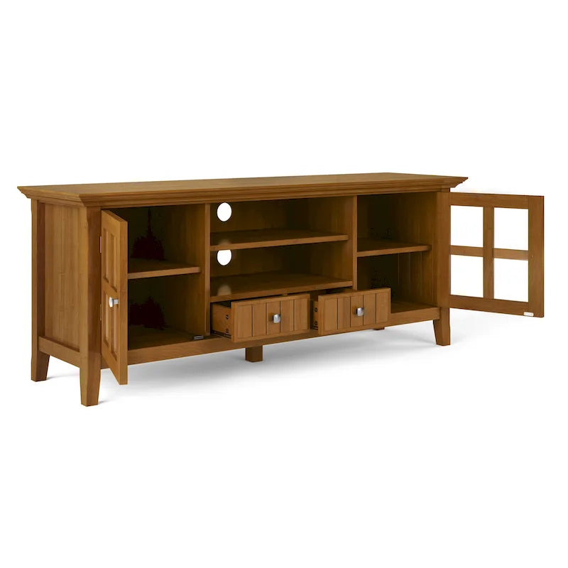 WYNDENHALL Normandy SOLID WOOD 60 inch Wide Transitional TV Media Stand For TVs up to 65 inches - 60 x 16.5 x 24