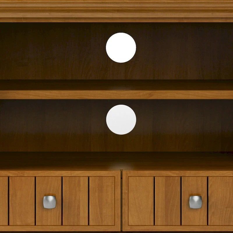 WYNDENHALL Normandy SOLID WOOD 60 inch Wide Transitional TV Media Stand For TVs up to 65 inches - 60 x 16.5 x 24