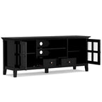 WYNDENHALL Normandy SOLID WOOD 60 inch Wide Transitional TV Media Stand For TVs up to 65 inches - 60 x 16.5 x 24