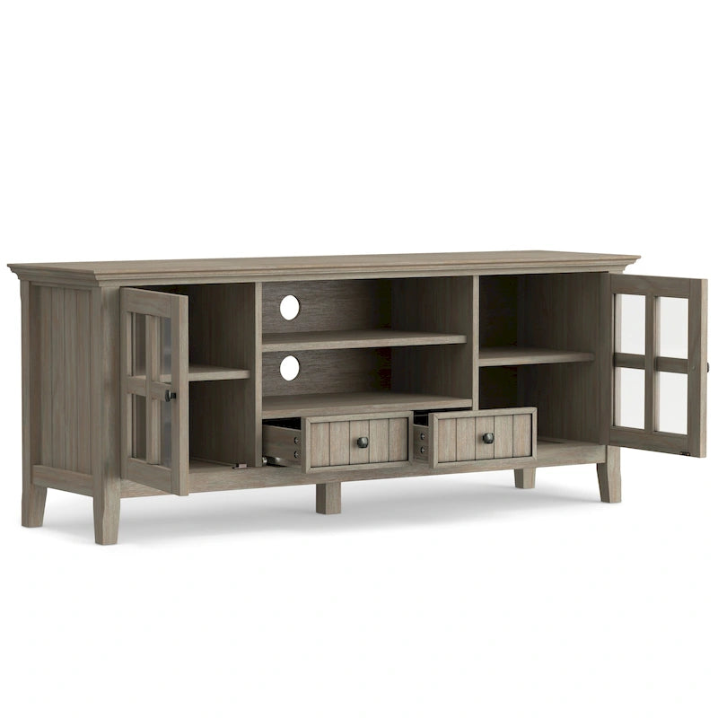 WYNDENHALL Normandy SOLID WOOD 60 inch Wide Transitional TV Media Stand For TVs up to 65 inches - 60 x 16.5 x 24