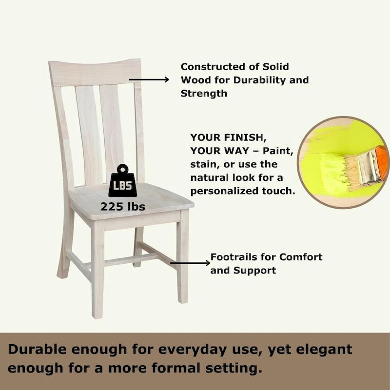 Ava Solid Wood Dining Chair - Set of Two