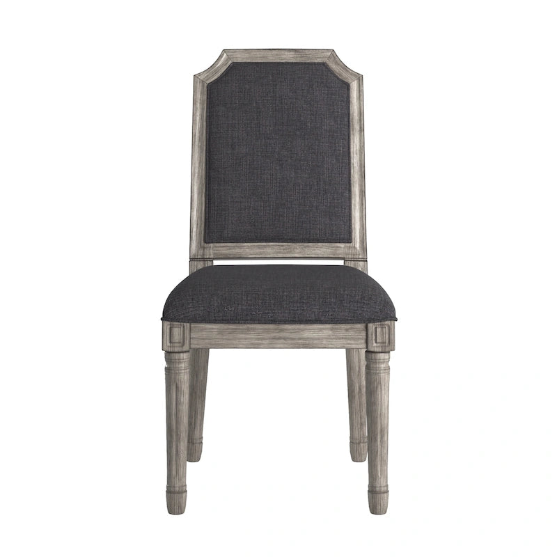 Deana Arched Linen and Wood Dining Chairs (Set of 2) by iNSPIRE Q Artisan