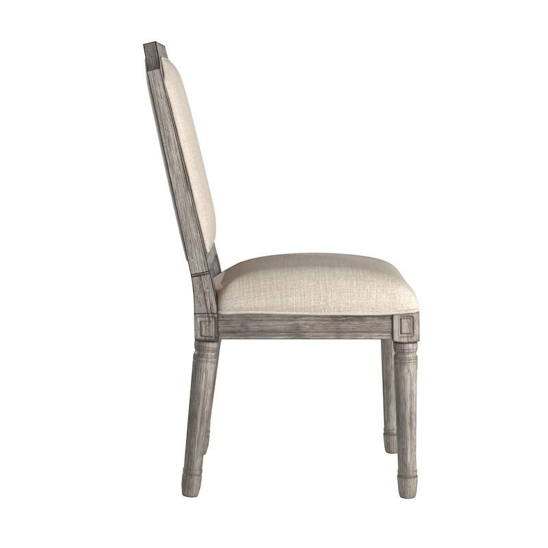 Deana Arched Linen and Wood Dining Chairs (Set of 2) by iNSPIRE Q Artisan