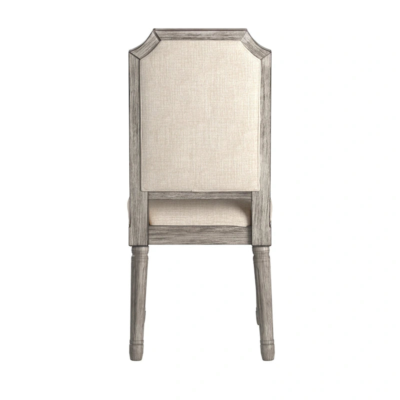 Deana Arched Linen and Wood Dining Chairs (Set of 2) by iNSPIRE Q Artisan
