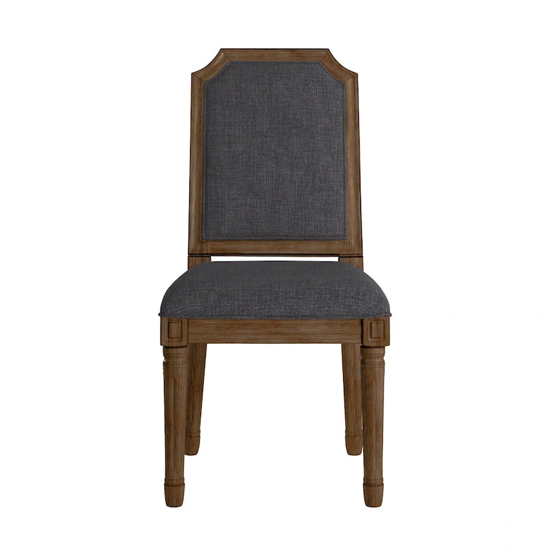 Deana Arched Linen and Wood Dining Chairs (Set of 2) by iNSPIRE Q Artisan