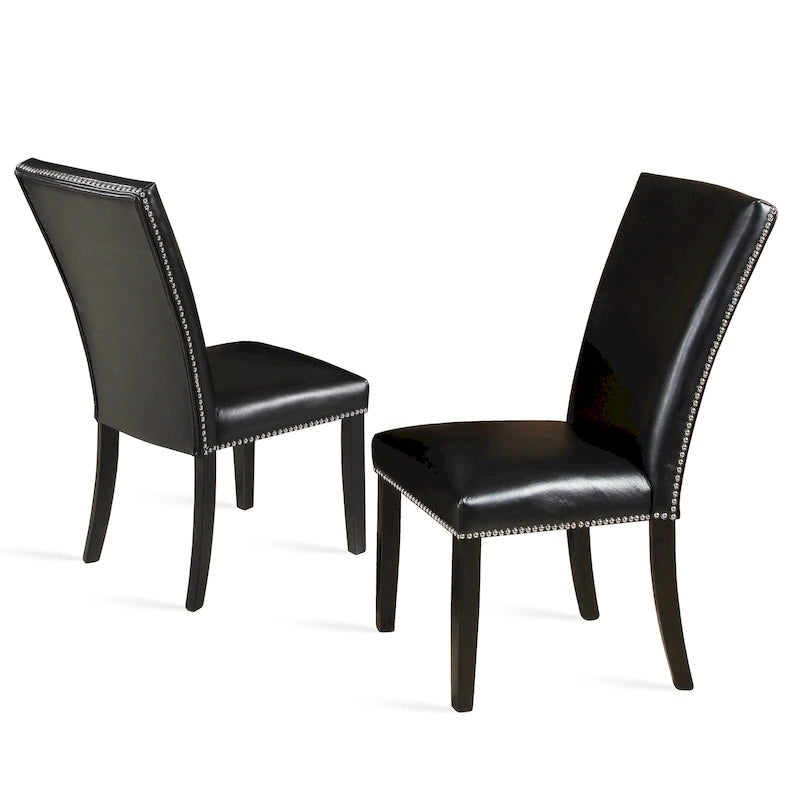 Steve Silver Fenton Black Dining Chair with Nailheads (Set of 2)
