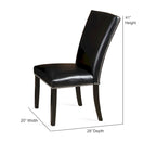 Steve Silver Fenton Black Dining Chair with Nailheads (Set of 2)