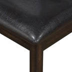 Steve Silver Alice Antique Espresso Wood and Faux Leather Dining Bench