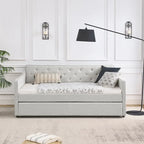 Twin Size Daybed with Twin Size Trundle Upholstered