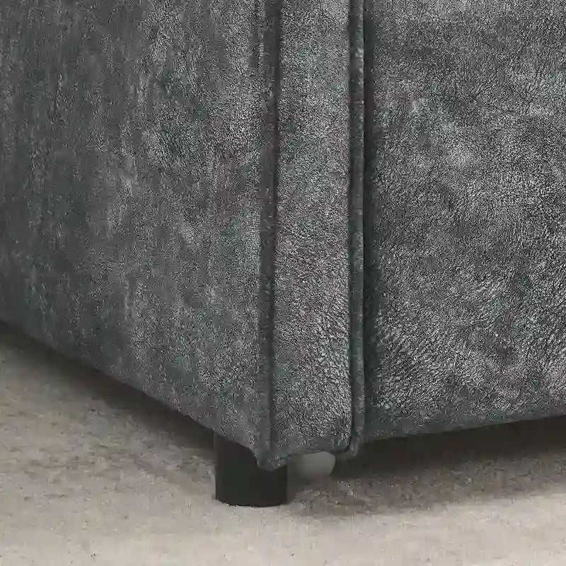 Twin Size Daybed with Twin Size Trundle Upholstered