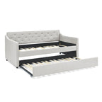 Twin Size Daybed with Twin Size Trundle Upholstered