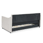 Twin Size Daybed with Twin Size Trundle Upholstered