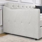 Twin Size Daybed with Twin Size Trundle Upholstered