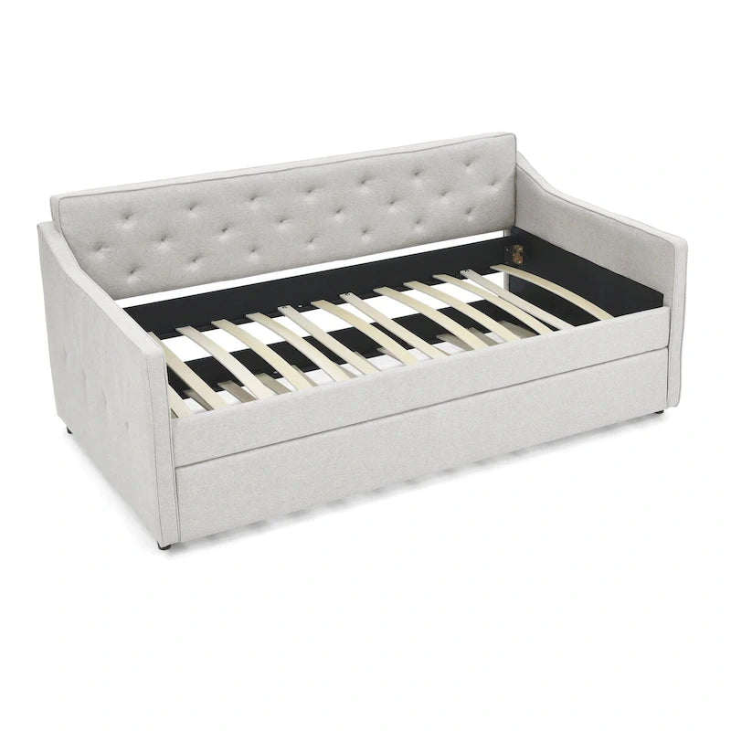 Twin Size Daybed with Twin Size Trundle Upholstered