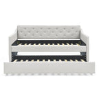 Twin Size Daybed with Twin Size Trundle Upholstered