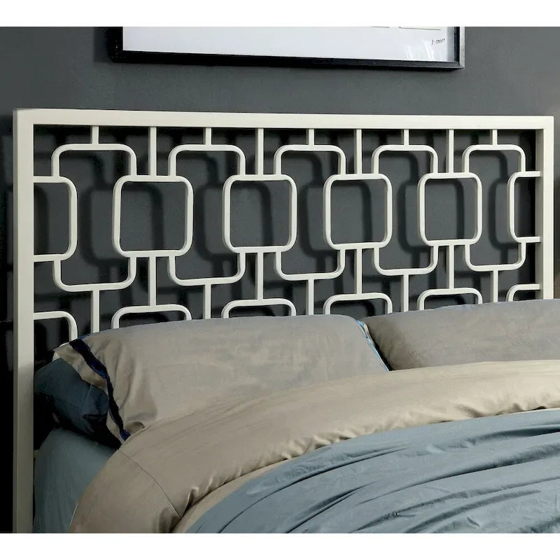 Furniture of America Buct Contemporary Metal Geometric Panel Bed