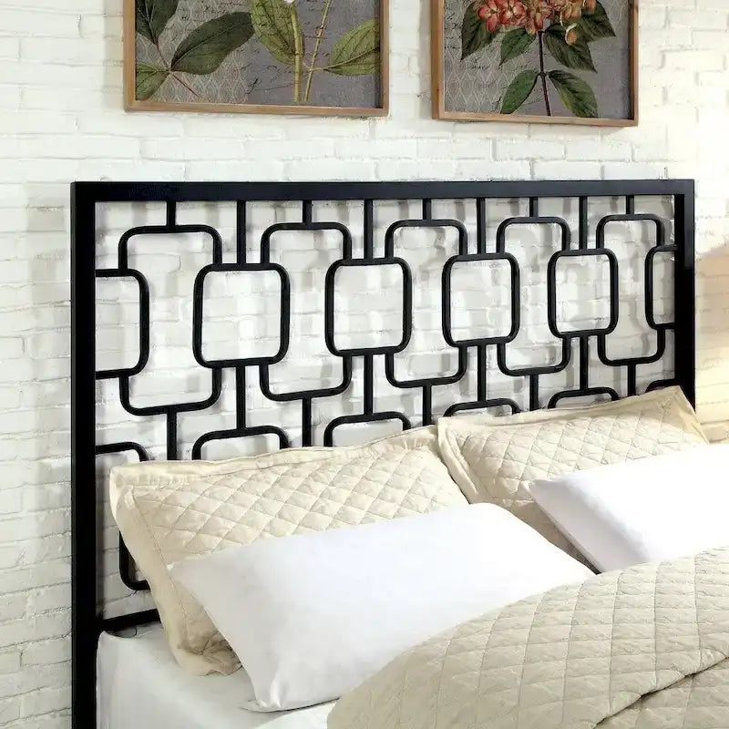 Furniture of America Buct Contemporary Metal Geometric Panel Bed