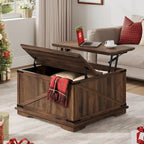 Moasis Farmhouse Lift Top Square Coffee Table with Storage