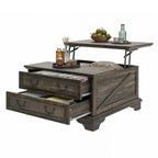 Moasis Farmhouse Lift Top Square Coffee Table with Storage