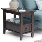 WYNDENHALL Norfolk SOLID WOOD 14 inch Wide Rectangle Transitional Narrow Side Table - 14 Inches wide