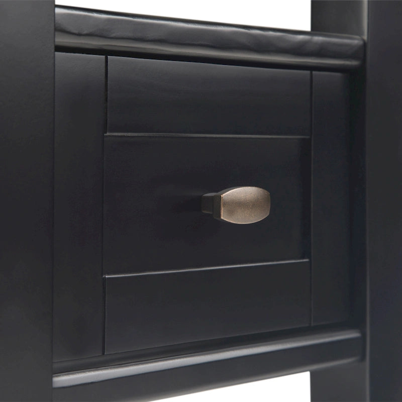 WYNDENHALL Norfolk SOLID WOOD 14 inch Wide Rectangle Transitional Narrow Side Table - 14 Inches wide