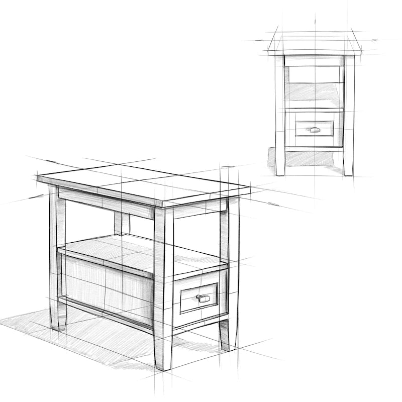 WYNDENHALL Norfolk SOLID WOOD 14 inch Wide Rectangle Transitional Narrow Side Table - 14 Inches wide