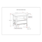 WYNDENHALL Norfolk SOLID WOOD 14 inch Wide Rectangle Transitional Narrow Side Table - 14 Inches wide