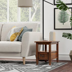 WYNDENHALL Norfolk SOLID WOOD 14 inch Wide Rectangle Transitional Narrow Side Table - 14 Inches wide