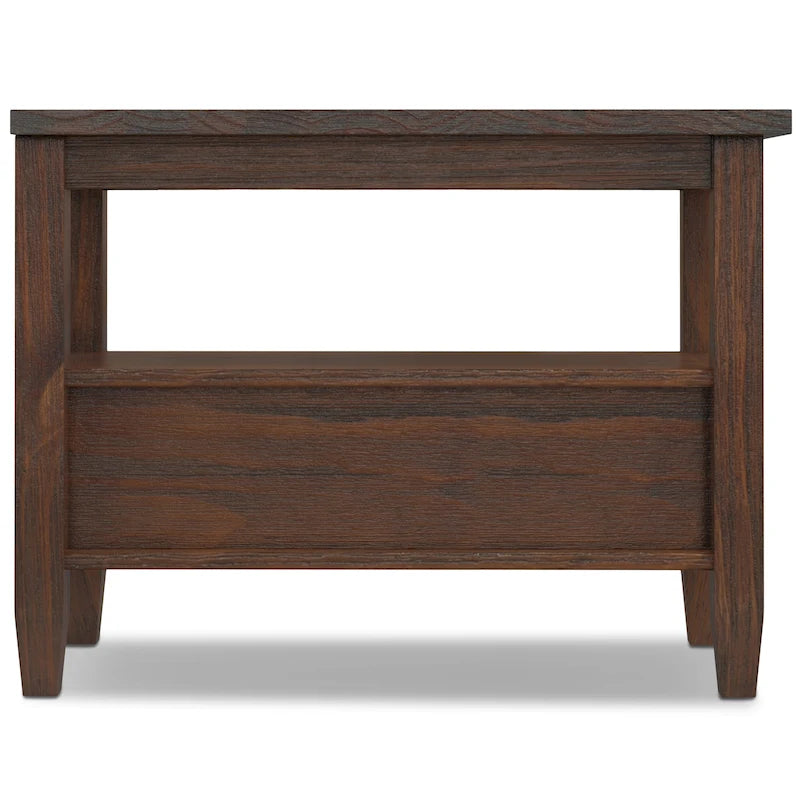 WYNDENHALL Norfolk SOLID WOOD 14 inch Wide Rectangle Transitional Narrow Side Table - 14 Inches wide