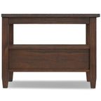 WYNDENHALL Norfolk SOLID WOOD 14 inch Wide Rectangle Transitional Narrow Side Table - 14 Inches wide