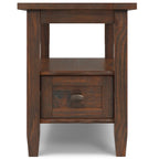 WYNDENHALL Norfolk SOLID WOOD 14 inch Wide Rectangle Transitional Narrow Side Table - 14 Inches wide