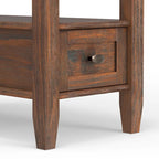 WYNDENHALL Norfolk SOLID WOOD 14 inch Wide Rectangle Transitional Narrow Side Table - 14 Inches wide