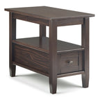 WYNDENHALL Norfolk SOLID WOOD 14 inch Wide Rectangle Transitional Narrow Side Table - 14 Inches wide