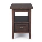 WYNDENHALL Norfolk SOLID WOOD 14 inch Wide Rectangle Transitional Narrow Side Table - 14 Inches wide