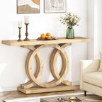 55 inches Console Table with Geometric Base