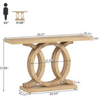55 inches Console Table with Geometric Base