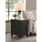 Monterey Solid Wood Chairside End Table with Hidden Power Outlets