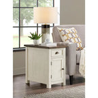 Monterey Solid Wood Chairside End Table with Hidden Power Outlets