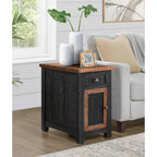 Monterey Solid Wood Chairside End Table with Hidden Power Outlets