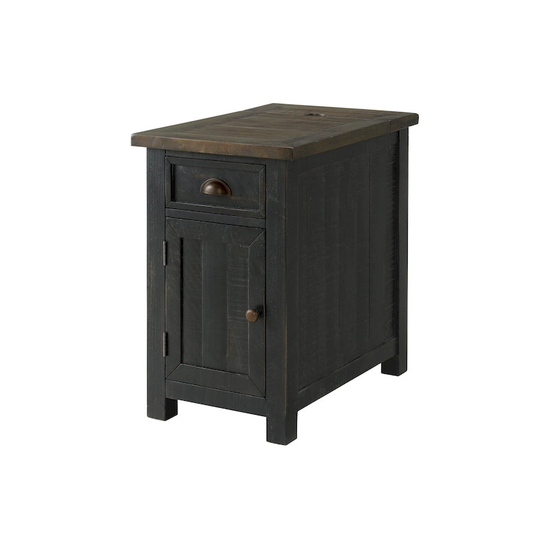 Monterey Solid Wood Chairside End Table with Hidden Power Outlets