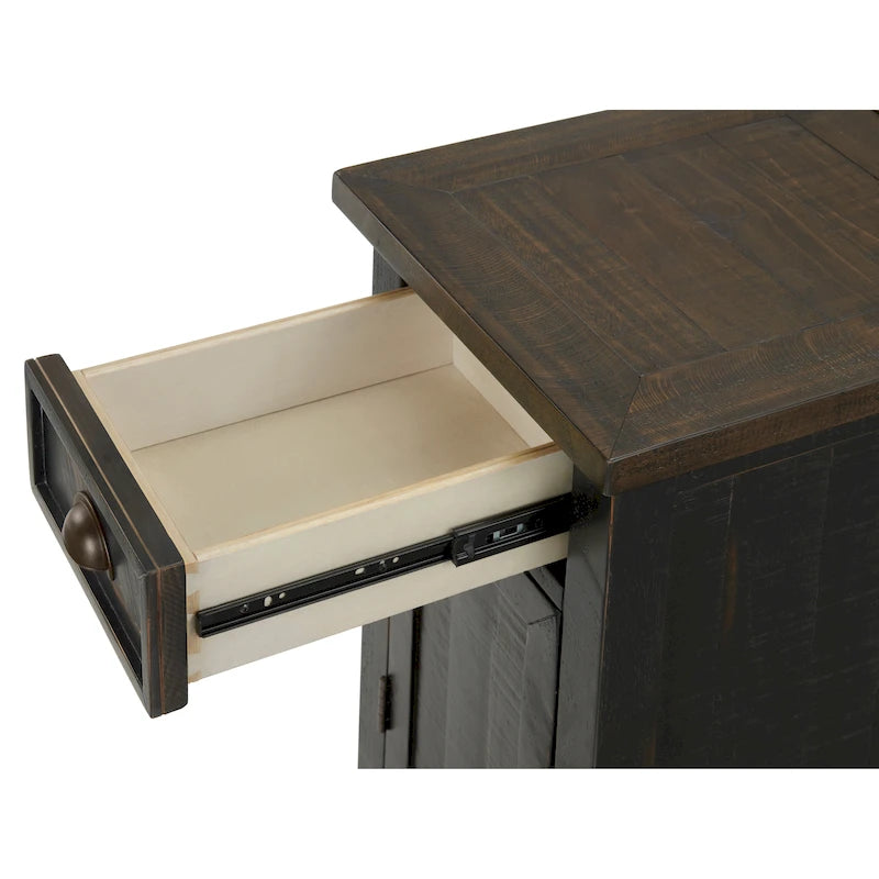 Monterey Solid Wood Chairside End Table with Hidden Power Outlets