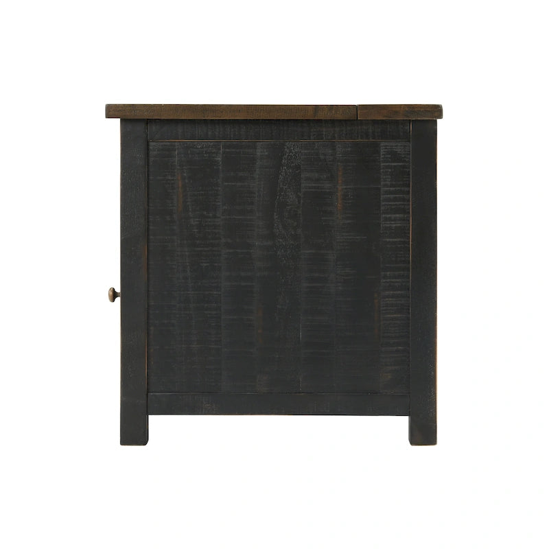 Monterey Solid Wood Chairside End Table with Hidden Power Outlets