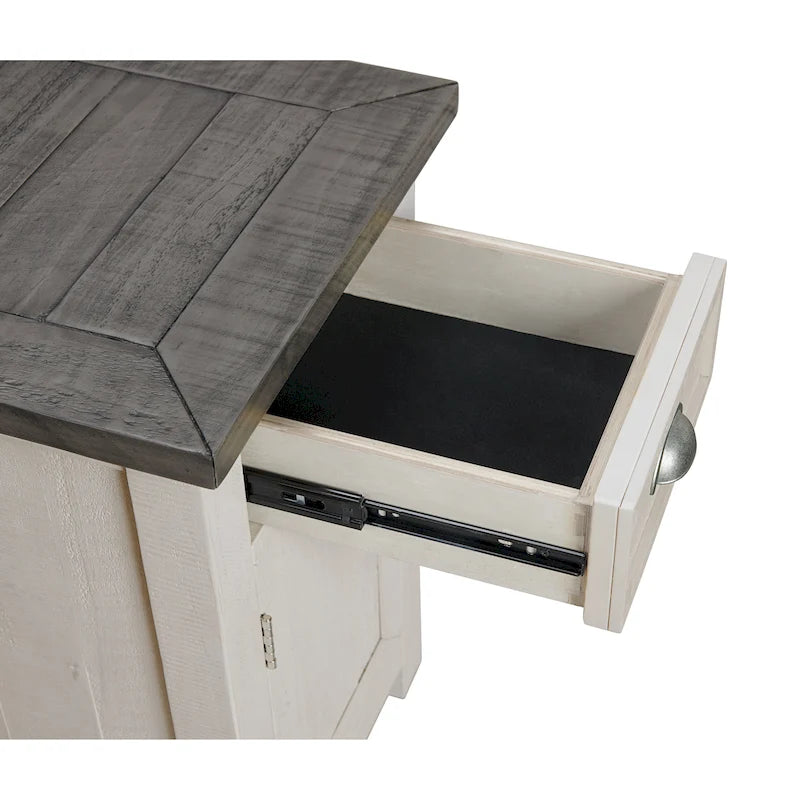 Monterey Solid Wood Chairside End Table with Hidden Power Outlets