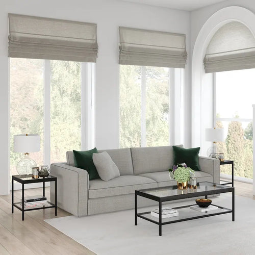 Alexis Metal and Glass Coffee Table