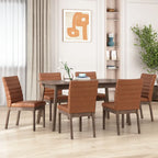 Lancer Channel Stitch Upholstered Dining Chairs (Set of 6) by Christopher Knight Home