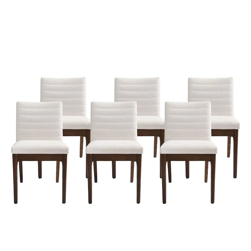 Lancer Channel Stitch Upholstered Dining Chairs (Set of 6) by Christopher Knight Home
